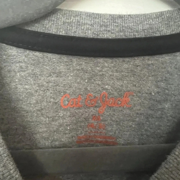 Cat & Jack 4 5 XS Halloween More Candy Shirt Long Sleeve Gray Orange - Picture 2 of 3